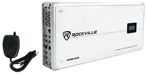 Rockville Atom S30 Marine Amplifier 2400w 4 Channel Amp w/Volt Meter+PA Mic