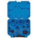 Draper 99325 Electrician's Hole Saw Kit (12 Piece),Blue and Black