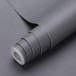 Oxdigi Dark Gray Contact Paper Peel and Stick Wallpaper for Shelf Liner Cabinet Table Drawer Door Reform Decorative Thick Self Adhesive Removable Vinyl Film 24 x 196 Inches