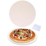 Waykea 23cm (9”) Round Pizza Stone for Toaster Oven | Cordierite Grilling Stone Bread Baking Stone for Grill, Oven