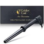 Golden Curl Hair Curler Curling Iron Wand - 5 Year Peace of Mind - Portable Curling Tong with Tourmaline Ceramic Barrel for Short and Long Hair Styling Waves at Home or Travel