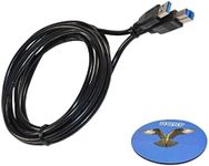 HQRP 10ft USB 3.0 Type A-Male to B-Male (M/M) Cable for Kensington Universal USB3.0 Docking Station Plus HQRP Coaster