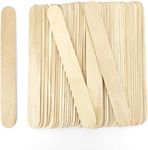 Svnntaa 100 PCS 5.9 Inch Large Jumbo Popsicle Craft Sticks Ice Cream Sticks Wooden Garden Label Wooden Waxing Sticks Premium Natural Wood for DIY Crafts and Mixing