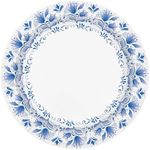 Charmount Paper Plates 10 Inch Bulk 100 Count, Soak Proof, Cut Proof, Thickened Disposable Dinner Plates Flower Printed for Everyday Use