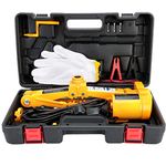 Car Electric Jack Kit, 12V DC 3T 15A Heavy Duty Automotive Wide Lifting Range Complete Set Suitable for SUV Van Garage Cope with Road Emergency