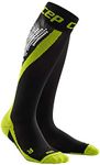 Women’s Reflective Compression Socks - CEP NightTech Run (Black/Green) III