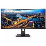 Philips 346B1C UltraWide 34 inch Curved Monitor, UltraWide QHD 2K, USB-C and Built-in KVM Switch, 119% sRGB, USB-PD 90W, Height Adjustable, PowerSensor, 4Yr Advance Replacement Warranty