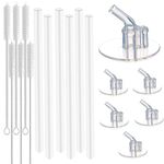 Replacement Straws for Thermos Funtainer 12 Ounce Bottle, 18 Pcs Silicone Water Bottle Straws Cleaning Brushes Set, Safe to Use for Toddler and Kids