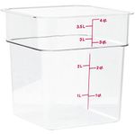 Camwear Polycarbonate Square Food Storage container, 4 Quart