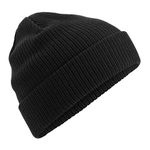 Beechfield B50N Organic Cotton Beanie - Eco-Friendly, Unisex Hat Black