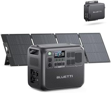 BLUETTI AC200L Solar Generator with 200W Panel and Charger 1 (Ships Separately), 2048Wh LiFePO4 Backup, w/4 2400W AC (3600W Lifting), 560W DC-DC Car Charger, for RV, Camping, Emergency Use