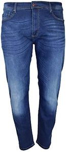 D555 Mens Ambrose King Size Tapered Fit Stretch Jeans (UK Size: 50R) (Vintage Blue)