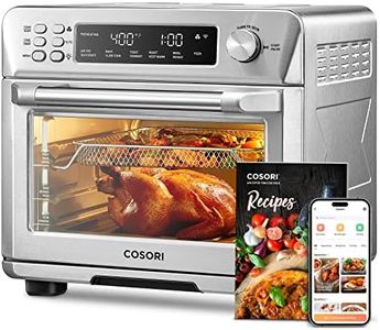 COSORI Toaster Oven Air Fryer Combo, 11-in-1, 26QT Convection Oven Countertop, Stainless Steel with Toast Bake and Broil, Smart, 6 Slice Toast, 12'' Pizza, 75 Recipes&Accessories