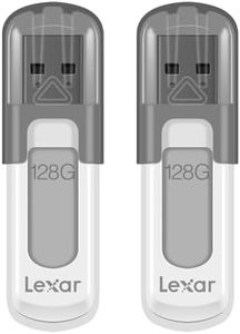 Lexar 128GB 2-Pack JumpDrive V100 USB 3.0 Flash Drive for Storage Expansion and Backup, Gray (LJDV100128G-B2HNU)