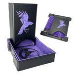 Luck Lab Folding Dice Tower and Dice Tray for RPG Table Top Gaming - Black/Purple - Raven Design