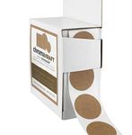 ChromaLabel Round Permanent Kraft Dot Stickers, 1000/Dispenser Box, 25.4mm (1 Inch)