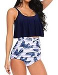 Avidlove High Waisted Bikini Swimsuit for Women Tummy Control 2 Piece Swimwear Bathing Suits S~4XL