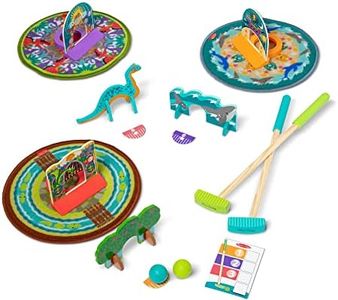 Melissa & Doug Fun at The Fair! Mini Golf Play Set – 3 Multi-Themed Holes and Wooden Obstacles