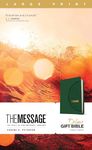 The Message Deluxe Gift Bible, Large Print (Leather-Look, Green)