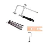 YIEPET 3 in 1 Jewelry Making Kit Jeweler's Saw Frame Adjustable with 144 Blades, Bench Pin Clamp Set V-Slot Workbench Wooden Jewelry Clamp Tool