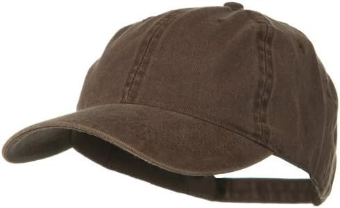 Otto Caps Washed Solid Pigment Dyed Cotton Twill Brass Buckle Cap - Brown