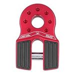 Akozon Winch Shackle Mount, 16000lb Loading Flat Winch Hook Mount Aluminium Alloy Towing Shackle Mount Universal For UTV SUV Pickup (Red)