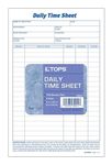 TOPS 30041 Daily Employee Time And Job Sheet, 6 X 9-1/2, 2 Pads/Pack, 100 Sheets Per Pad