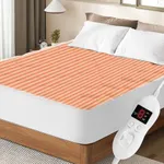 Ayge Heated Mattress Pad Twin Size - Auto Shut Off Electric Mattress Pad Cover - Electric Bed Warmer with Deep Pocket, Machine Washable, White