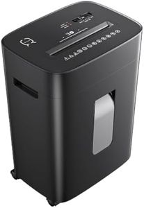 RECYCLEIT 12-Sheet Heavy Duty Paper Shredder for Office, 5.28 Gal Pullout Bin, 60dB Low-Noise, High Security Level P-4 Cross Cut Paper Shredder for Paper, Credit Card, Mails, Staples, Black