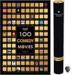 Top 100 Comedy Movies Scratch off Poster - Large Comedies Scratchable Poster - Comedies of all Time Bucket List - Scratchable Checklist Poster - Must See Movie Challenge - Essential Cinema to Watch