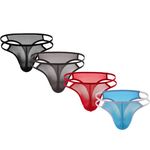 Summer Code Men's Thong G-String Mens Comfort Mesh Strechy Pouch Underwear Pack