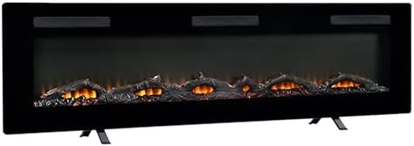 DIMPLEX Sierra Cheminée Électrique 72"/1828cm, 1300/1600w: Au Sol Cheminée, Montage Mural Cheminée, Encastrable Cheminée, Contrôle des Smartphones, Effet Flamme 8 Couleurs, Effet sonore de crépitement