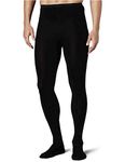 Capezio Men's Men's Knit Footed Tights With Back Seams, Black, Medium