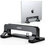 UGREEN Vertical Laptop Stand for Desk Adjustable Laptop Stand, Holder Dock Aluminum Desktop Stand, Compatible with MacBook Air Pro, Microsoft Surface(Black)