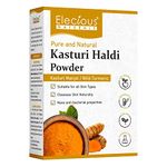 Elecious Kasturi Haldi Powder for Natural Finish face (100 grams) | Wild turmeric powder for glowing skin | Kasturi Manjal for All Skin types| 100% Natural, Chemical-free, Perseverative-free