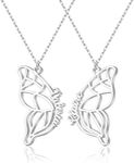 2 Pcs Butterfly Name Necklace Perso