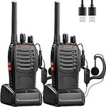 Baofeng Walkie Talkies Long Range 2 Way Radios Rechargeable Intercom H-888S Adults Walkie Talkie Set,Headset、Battery and USB Charger Included(2 Pack)