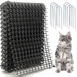 15PCS Cat Deterrent Mat, 15.5x20cm Plastic Scat Mat for Cats with Anti-Cat Spikes for Pet Training, Cat Repellent for Indoor Furniture & Outdoor Garden Fence, Deter Cats & Other Animals for All Season