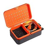 1Pcs Multifunctional 2 Compartments Live Bait Box Red Worm Earthworm Lure Plastic Boxs Fly Bass Tilapia Carp Fishing Tackle (Small)