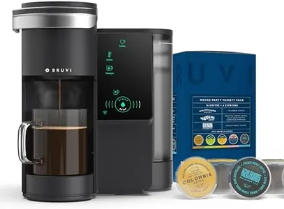 BRUVI The Bundle | Single-Serve Coffee System | Includes 20 Coffee and Espresso B-Pods Coffee Brewer