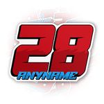 Custom Racing Sticker Personalized Racing Name Number Text Stickers Decal Die-Cut Waterproof Vinyl Sticker for Laptop Water Bottle Phone Case Cars Merchandise Decor Decal Stuff Gift Idea for Her Him Adults Kid