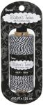 Darice BT103, Baker's Twine - Cotton, Black & White, 410', 1ct