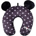 Concept One Disney Minnie Mouse Travel Neck Pillow for Airplane, Black, One Size, Disney Portable Travel Neck Pillow