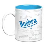 Hot Muggs Me Graffiti Mug - Bushra Personalised Name Ceramic, 315ml, 1 Unit