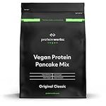 Protein Works - Vegan High Protein Pancake Mix | Low sugar & High Protein | Slow Release Carbs | High Protein Breakfast | Plant Based Breakfast | 6 Servings | Natural | 500g