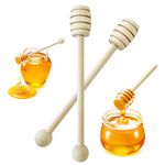 2pk Honey Dippers | 16cm | Rustic Wooden Honey Spoon for Drizzling Honey | Made from Cherry Tree Wood | Honey Dipper | Honey Spoon Dipper | Kitchen Accessories | Honey Stirrer Server | Honey Drizzler