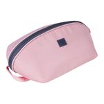 KROYWEN Women Travel Bra Underwear Lingerie Organizer, Cosmetic Makeup Toiletry Bag with Multi-Pockets, Waterproof Cube Large Capacity Bag (Pink)