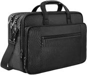 Mancro Laptop Bag 17 Inch, Large Laptop Messenger Shoulder Bag Expandable with 2 Compartments for Men Women, Waterproof Business Travel Work Bag Briefcase for 17 inch Notebook Computer Tablet, Black