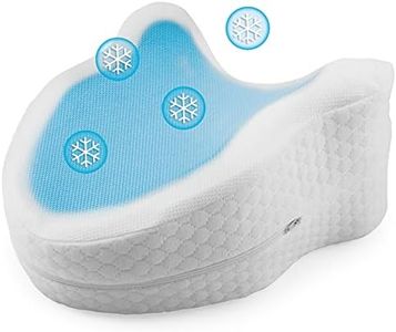 MAXXMEE Side Sleeper Pillow Made of Memory Foam with Cooling Gel Layer and High Breathability with Removable Cover [Washable at 30 °C] White 24 x 25 x 14 cm
