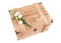 Hoolaroo Personalised Keepsake Box Extra Large Personalised Memory Box for Wedding Baby Gift Baby Memory Boxes Present Crate Christening Bereavement Wooden Chest Cards Christening